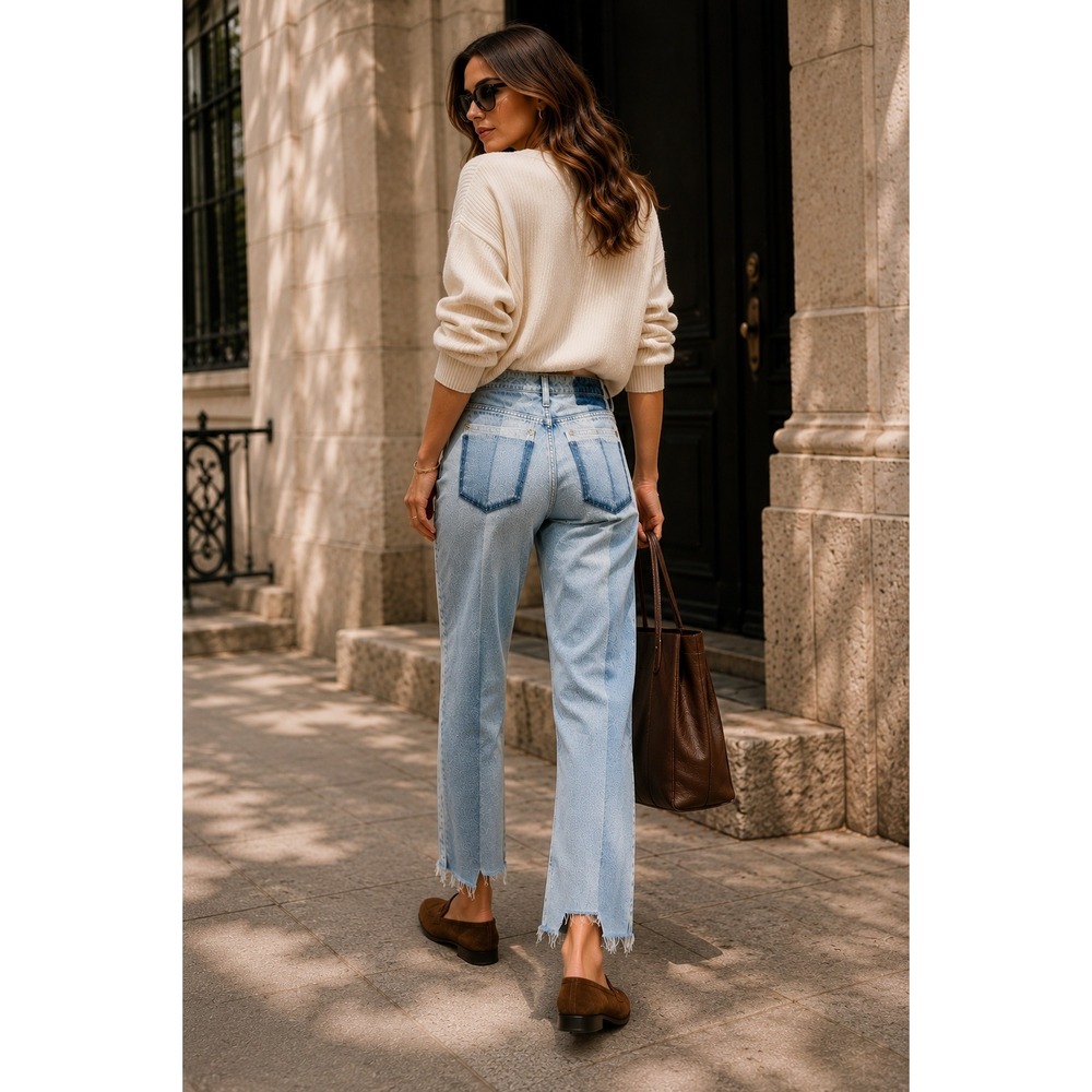 AG Adriano Goldschmied Jeans 27 PHOEBE HIGH RISE STRAIGHT 19 YEARS SPLINTER